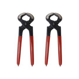 KUMGROT 2 Pcs Alloy Steel Nail Puller Remover Wire Cutters End Cutting Pliers Hand Nippers Carpentry Tools, Red 6.29"/160mm Length