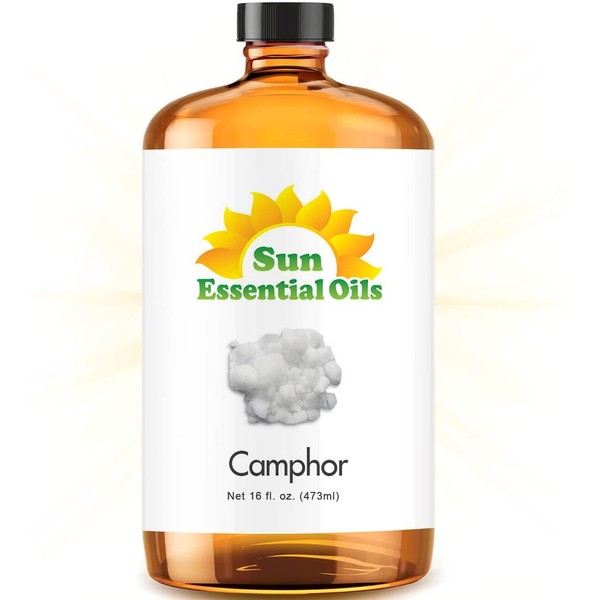 Camphor Essential Oil (Huge 16oz Bottle) Bulk Camphor Oil - 16 Ounce