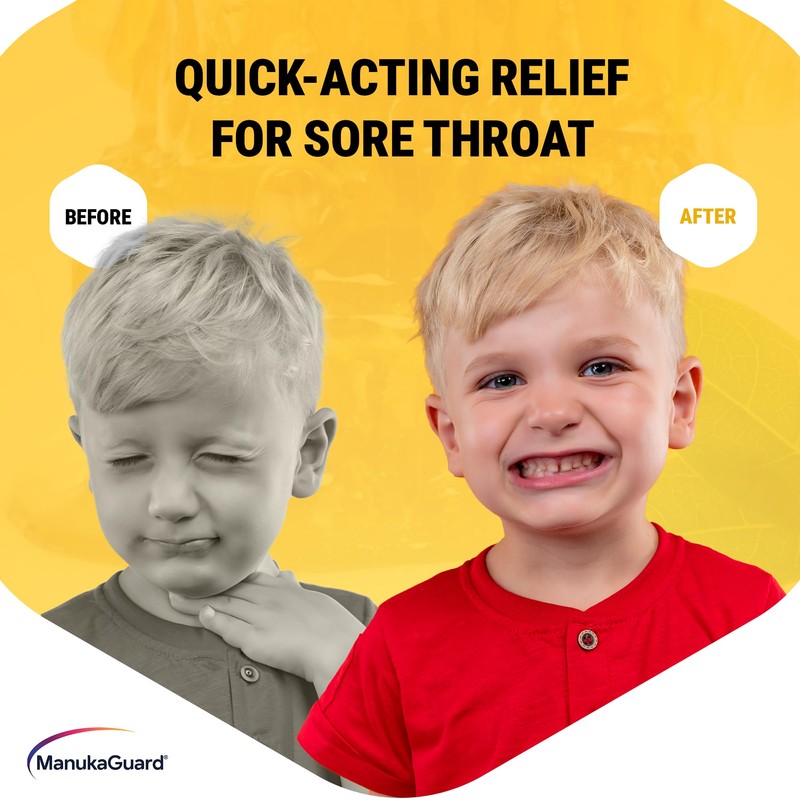 ManukaGuard Kids Daytime Manuka Honey Throat Syrup, MGO 400