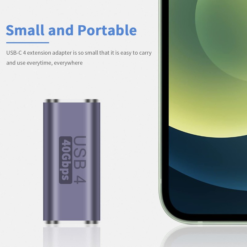 Duttek USB C Coupler 40Gbps,USB C female to female coupler