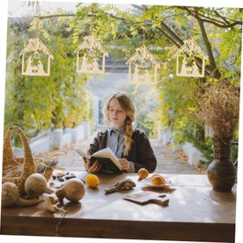 20pcs Pendant Kids Arts and Crafts Decorations for Home Wooden Decor Craft for Kids Birth of Jesus Hanging Decor Nativity Scenes Wood Ornaments Festival Wood Pendant Hollow