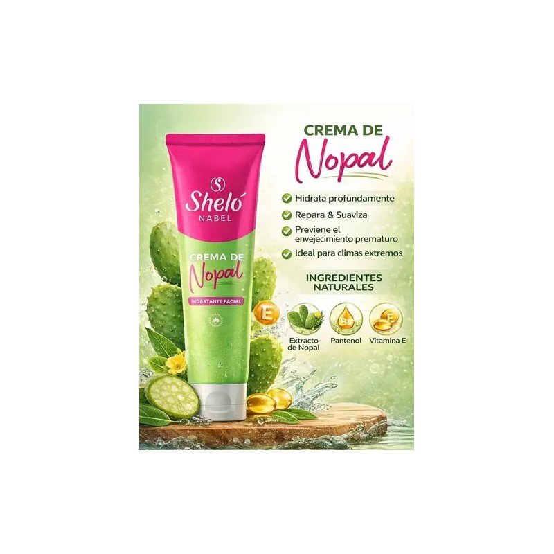 Crema Nopal Hidratante Facial Shelo Nabel 100ml