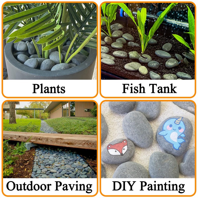45 LB Mexican Beach Pebbles - 1-2 Inch Decorative River