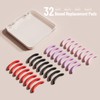 32PCS Eyelash Curler Refills with a Square-Case, Colorful Eyelash Curler