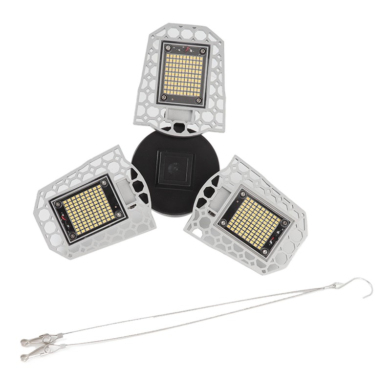 LED Grow Light 297 LEDs Folding Three Leaves Indoor Plant