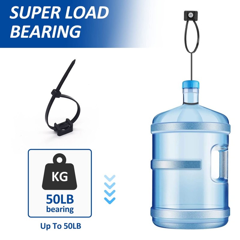 Cable Zip Tie Mounts Kit - 120 Set Wire Cable