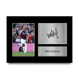HWC Trading A4 Ollie Watkins Aston Villa Presents Printed Signed Autograph Picture for Fans and Supporters - A4