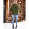 ZAFUL Women's Sweaters Turtleneck Crochet Hollow Out Long Sleeve Sweater