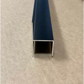 Mr Metal Aluminum H-Channel 93" Black Aluminum Trim 2" x 1 1/8" Cargo Trailer Door Trim Chair Rail