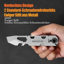 Edc Pry Bar 10-in-1 Multitool with Bi-Directional Ratchet Screwdriver and Eternal Pin, Wrenches, Crowbars, Bottles and Box Openers, Gifts for Men, Camping Accessories