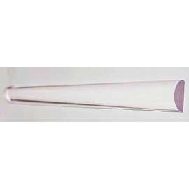1” Diameter Half Round x 12” INCH Long Clear Acrylic PLEXIGLASS Lucite Rod - 1/2 Round - 25.4mm Dia