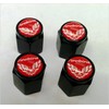 Pontiac Firebird Formula Valve Stem Caps (Black - White/Red)