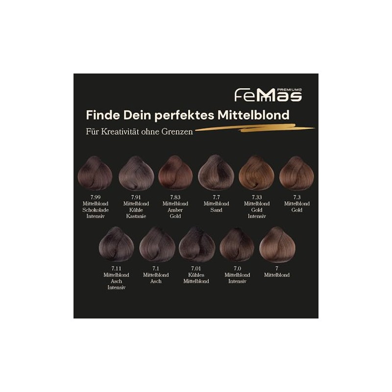 FemMas Haarfarbe 3x Mittelblond Schokolade Intensiv 7.99 I Professionelle Creme