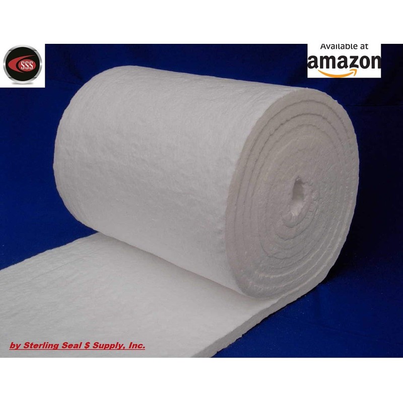 12"x12"x1" Ceramic Fiber Blanket Insulation 6# 2300F for Wood Stoves,