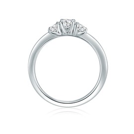 Trilani Women's Engagement Ring 925 Sterling Silver with Brilliant Cut Zirconia - Solitaire Ring Silver Ring Ladies with Stone Proposal Ring Wedding Ring, Cubic Zirconia