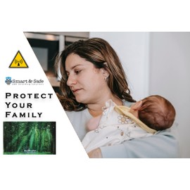 Smart-Safe.com MicroSafe EMF Blocker Microwave Cover - Magnetic EMF Shield, MF & RF Frequency Protection 100% - EMF Blockers for Home Appliances, Easy Apply EMF Protection - Jungle Spirit, Medium 14"