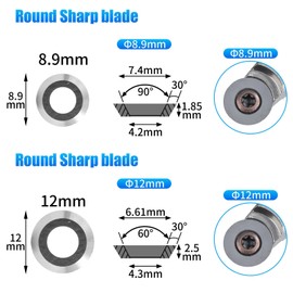 24Pcs Carbide Lathe Chisels Set - 4 Shapes (11mm Square, 8.9mm Round Nose, 12mm Round, 10x30mm Diamond) with 8pcs M4x0.75 Screws - Compatible with Wood Turning Tools - 4 Pack