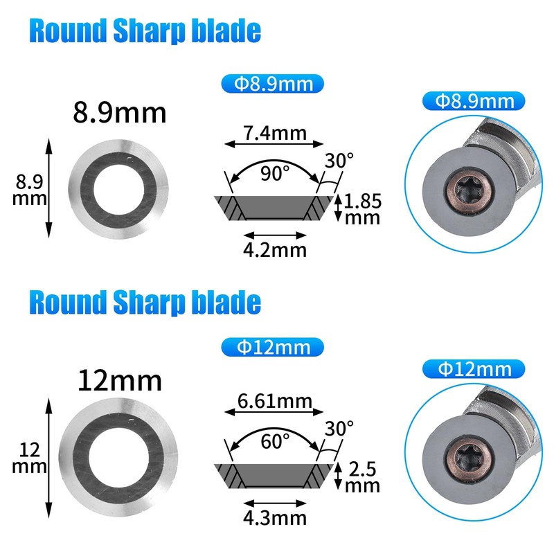 24Pcs Carbide Lathe Chisels Set - 4 Shapes (11mm Square,