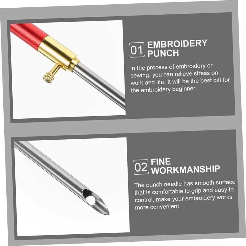 DOITOOL 1 Set Embroidery Punch Needle Kit for Yarn Crafting