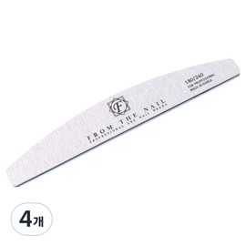 From The Nail Zebra Nail File 180240 Grit, Mixed Colors, 4 Pieces / 프롬더네일 지브라 네일 파일 180240 그릿, 혼합색상, 4개