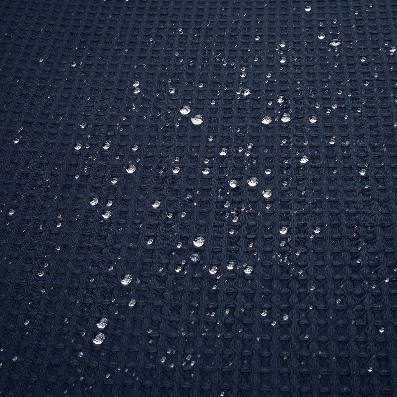 No Hooks Required Dotted Waffle Weave Shower Curtain with Snap