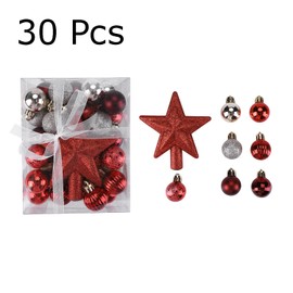 30 Pcs Christmas Ball Ornaments Set Christmas Tree Ornament Hanging Ball Baubles Christmas Ball Decoration Shatterproof Christmas Tree Decorations for Xmas Tree Wedding Holiday Party Home Decoration