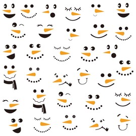 Christmas Window Stickers Snowman Fridge Stickers, Snowman Window Stickers Snowman Christmas Holiday PVC Wall Sticker for Fridge for Christmas Decorations