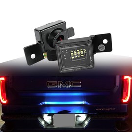 Full LED License Plate Light Assembly Compatible with GMC Sierra 1500 2500HD 2015-2022 Colorado Canyon Pickup Truck, Chevy Silverado 2014 2015 2017 2019 2020 2021 2022 2023, White 6000K, Pack of 2