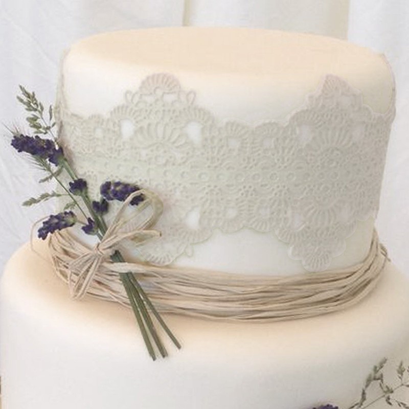 Funshowcase Large Pre-Made Ready to Use Edible Cake Lace Art