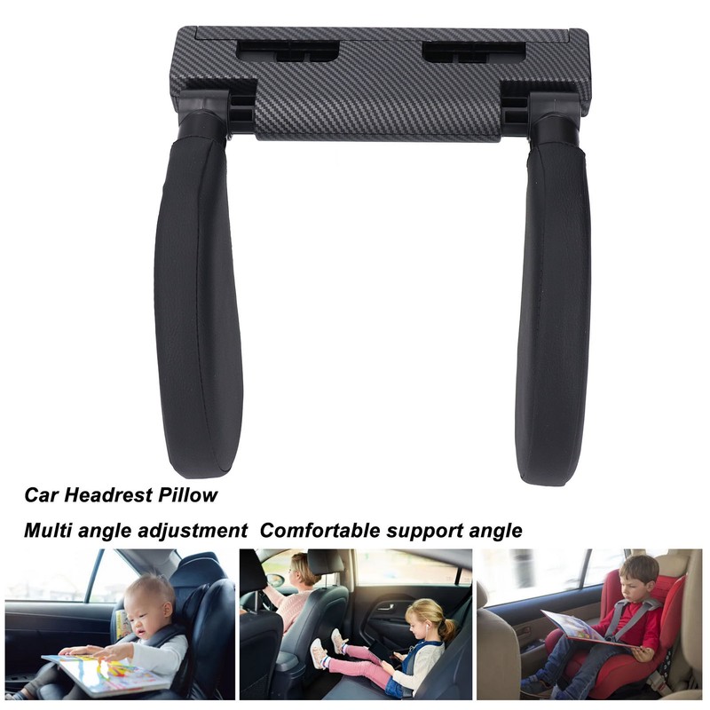 Car Headrest Pillow PU Adjustable Head Neck Support Rest Pillows