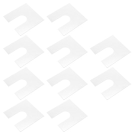 eMagTech 10Pcs Aluminium Packers Horseshoe U Shims Metal Spacers 50mm X 50mm with 17mm Slots Fender Alignment U Shim Flat Plate Square Washer, 1mm Thickness
