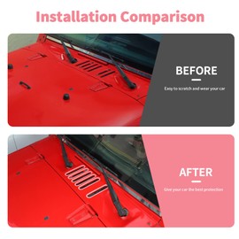 SQQP Cubierta de ventilación para capó, Panel de ventilación, Accesorios Exteriores ABS para Wrangler JK JKU 2/4 Puertas (Rosa)