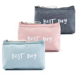 INSOUR 2 Pack Makeup Bags Waterproof Cosmetic Bags Toiletry Bag Makeup Bag Brush Holder for Women and Girls, Dark blue + light blue + pink, 1