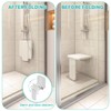 Wall Mounted Folding Shower Seat, White