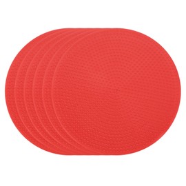 PATIKIL Spot Markers 4 Inch, 6 Pcs Non-Slip Floor Dots Agility Markers Flat Field Cones Poly Dots for Gym PE Speed Training Dance Soccer Basketball Sports, Red