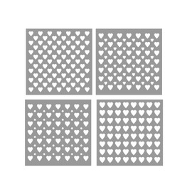 Heart Pattern Stencil, Valentine's Day Decor, DIY Craft, Love Heart Stencil