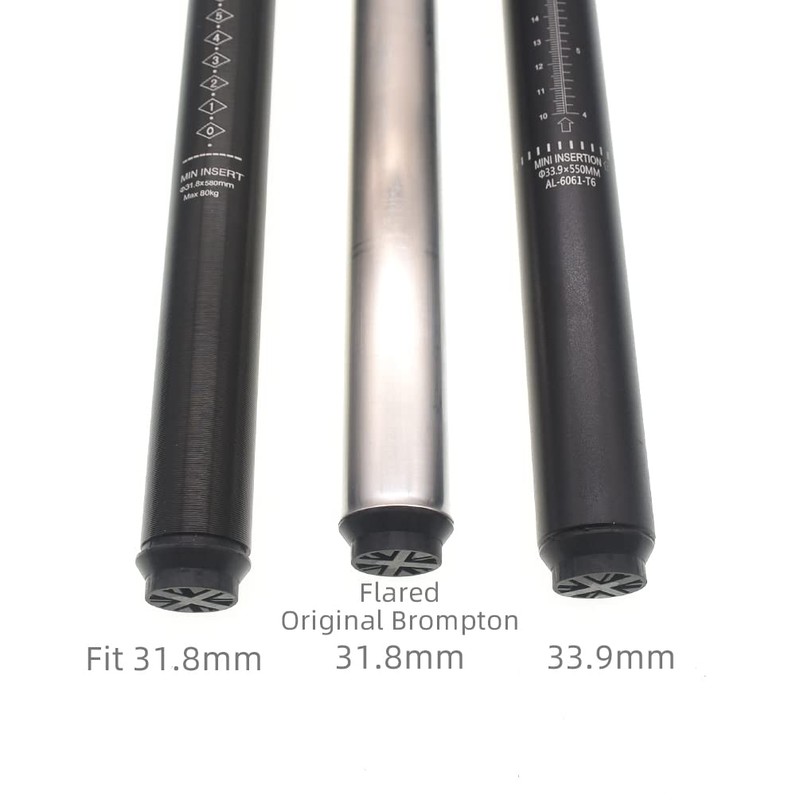 TWTOPSE Folding Bicycle Seatpost End Pad Protector for Brompton, Rubber