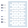 QBIX Brick Pattern Stencil for Painting on Wood, Canvas, Paper,