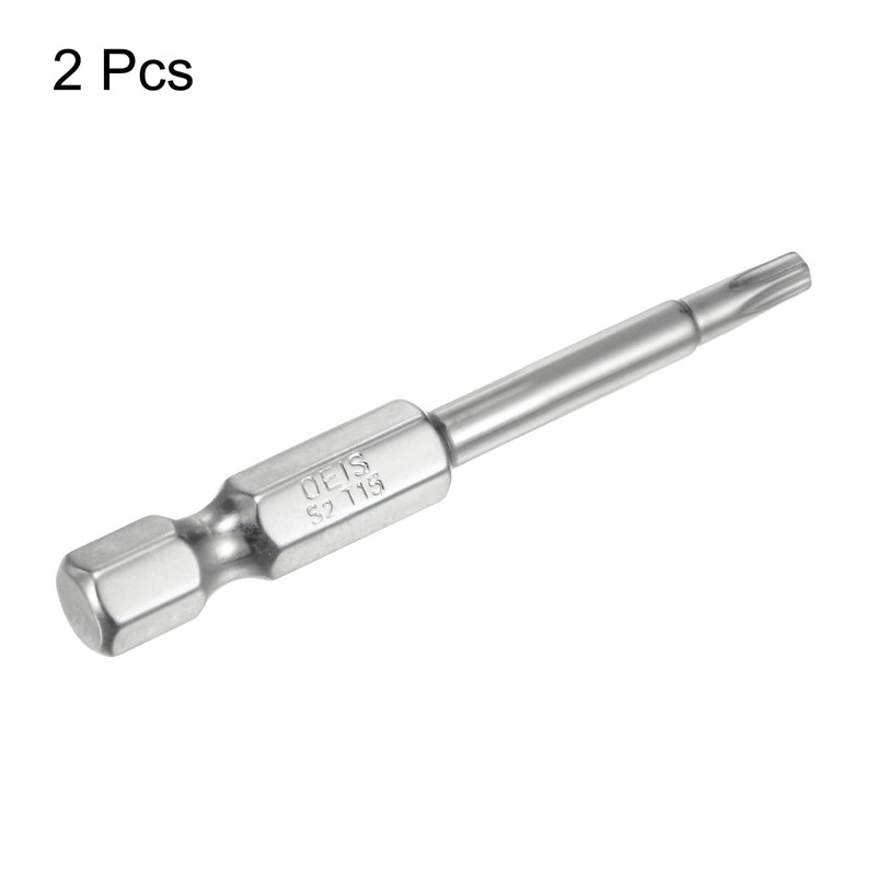 QUARKZMAN Pack of 2 T15 Security Torx Bit 1/4 Inch