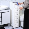 Conworld Super Light Weight Slim Plastic Bathroom Storage, Self-Assembling Organizer