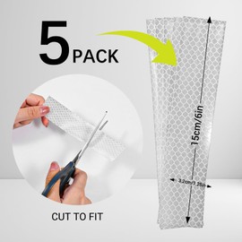 Shimmeroo 5Pcs Reflective Stickers,Mailbox Reflectors Waterproof Reflectors for Hard Hat,Bike,Car,Helmet,Motorcycle Mailbox1.26″ x 5.98″