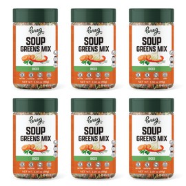Pereg Dried Soup Greens Mix - Diced - (3.5 Oz x 6 Pack) - Soup Greens Dehydrated Potato, Carrot, Onions, Parsley & Bell Pepper - Non GMO & Vegan - Perfect For Soup And Stews Dishes
