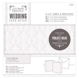 Papermania 6 x 6-Inch Wedding Damask Cards and Envelopes