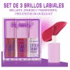 Kit 3 Brillos Labiales Lip Oil Glitter Gloss Hidratante 03