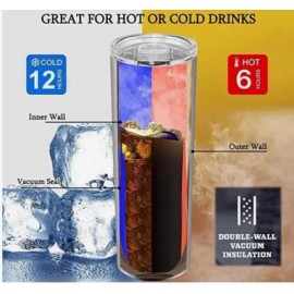 20 Oz Ducks College Football  Stainless Steel Tumbler & Straw   Paint Stripes