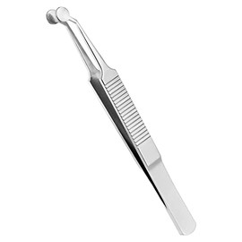 Premium Stainless Steel Arita Tauber Meibomian Gland Expressor Forceps Eyelid Massage Tweezers-Round Tip