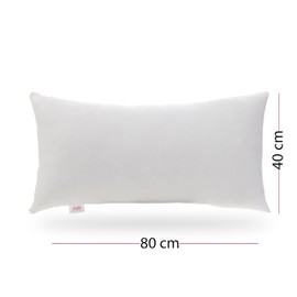 Set of 2 Waterproof Cotton Pillow Protectors with Hidden Zipper. Breathable Pillow Protector, Moisture Protection, Elastic, White, Crinkle Free (40 x 80 cm)