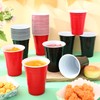Jingmore 90 Pcs Red and Black Party Cups 16oz Disposable