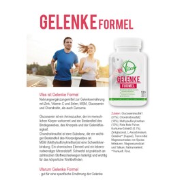 Mein Vita Joint Formula – Hochdosiert – Joint Supplement with Glucosamine, Chondroitin, MSM, Turmeric – 120 Capsules (98g)