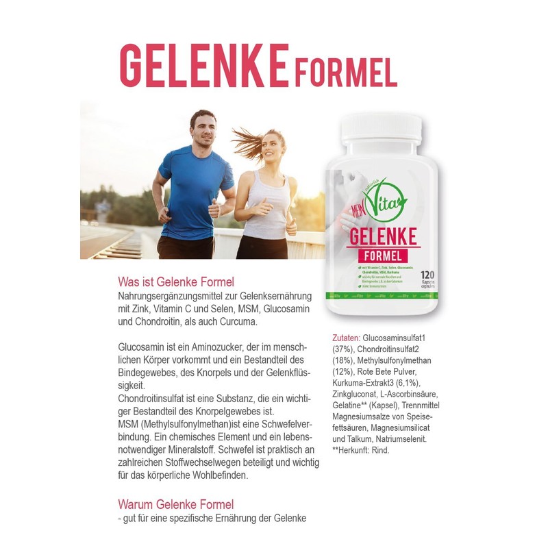 Mein Vita Joint Formula – Hochdosiert – Joint Supplement with